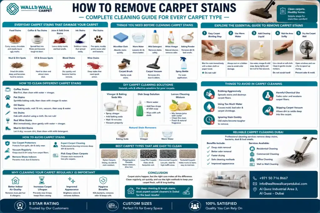 How to Remove Carpet Stains - complete guide