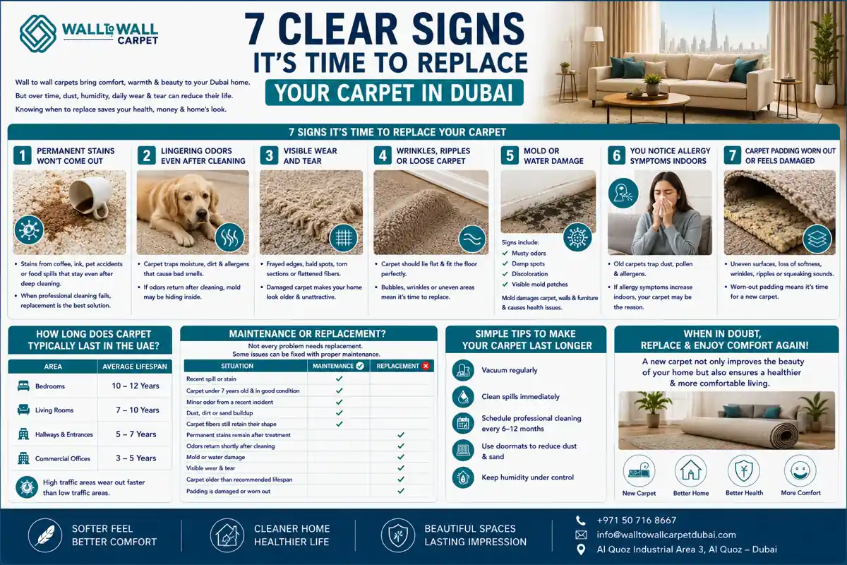 7 Signs Your Dubai Home Needs a Carpet Replacement