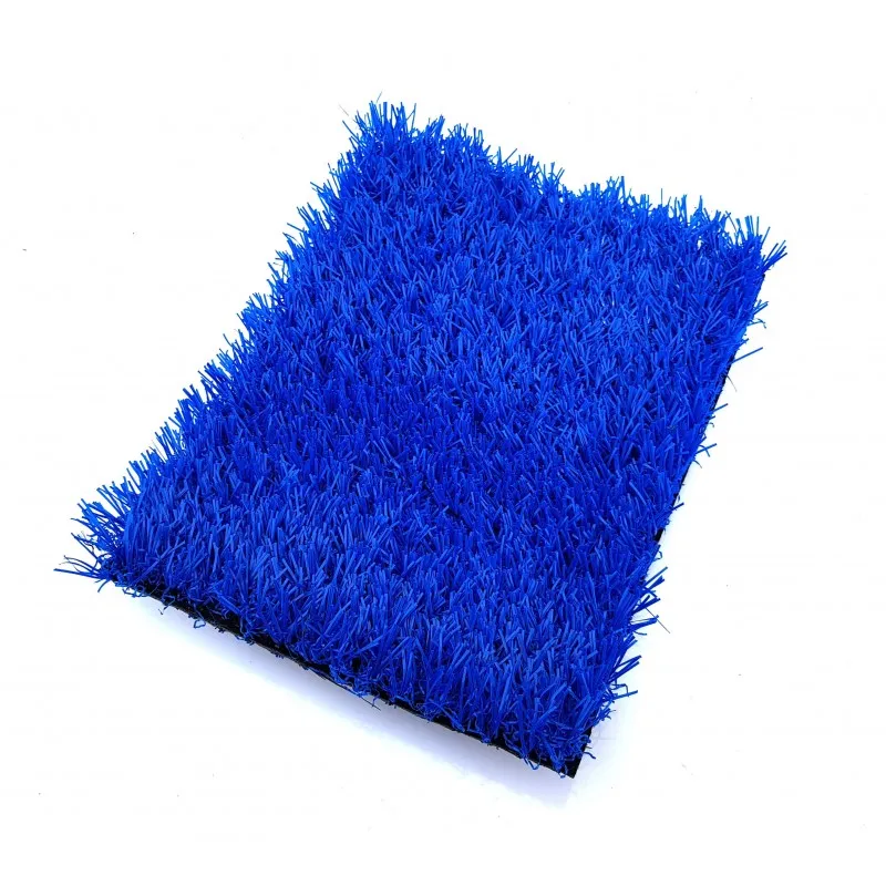 Blue artificial grass carpet for creative indoor flooring designs