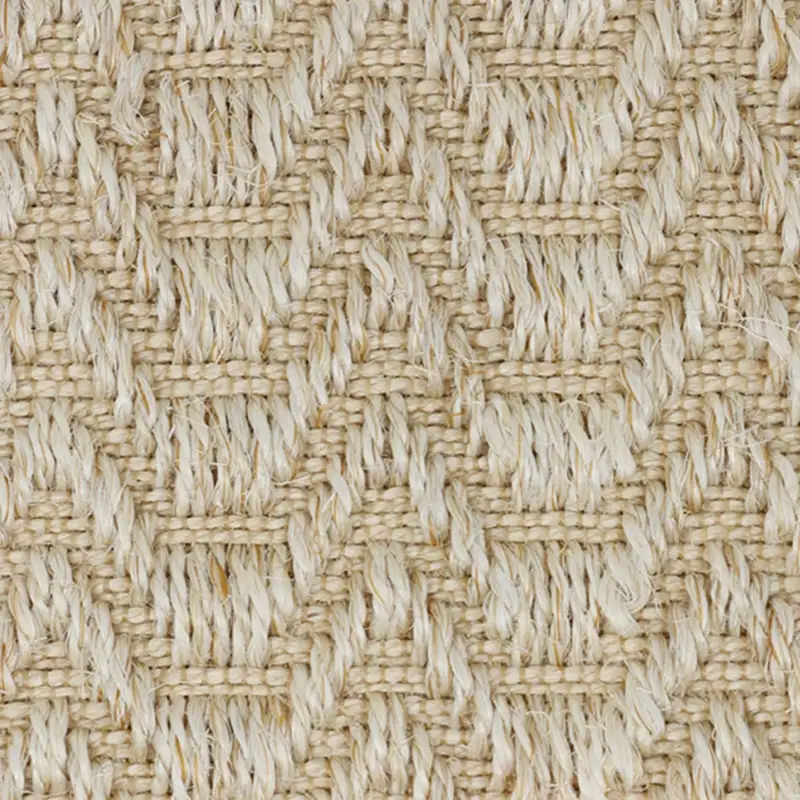 Cream jute carpet with natural woven fibers for elegant and sustainable home décor