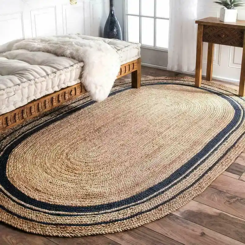 Decorative jute rug collection in vibrant and neutral color