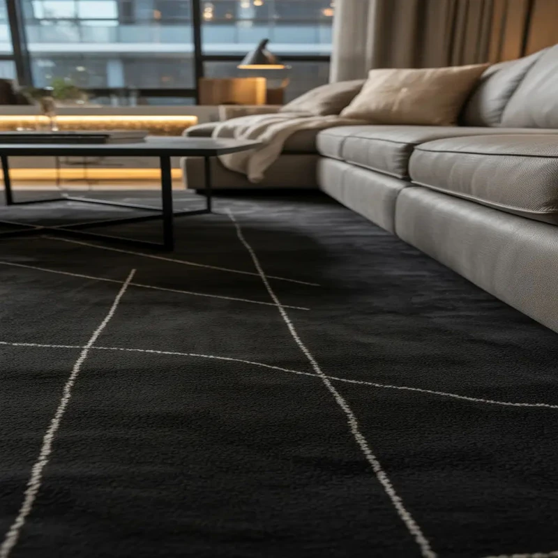 Elegant black carpet collection with luxurious designs