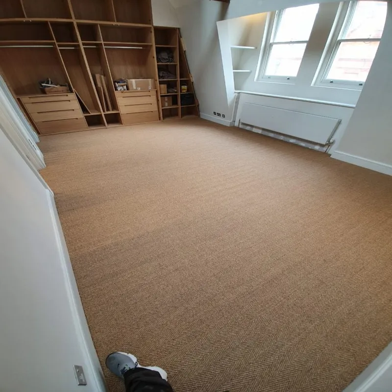Handwoven jute carpets displayed in elegant interior settings