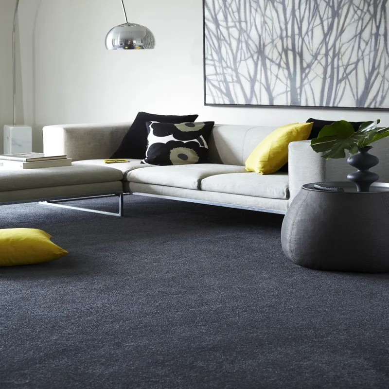 Modern black floor carpets with elegant craftsmanship