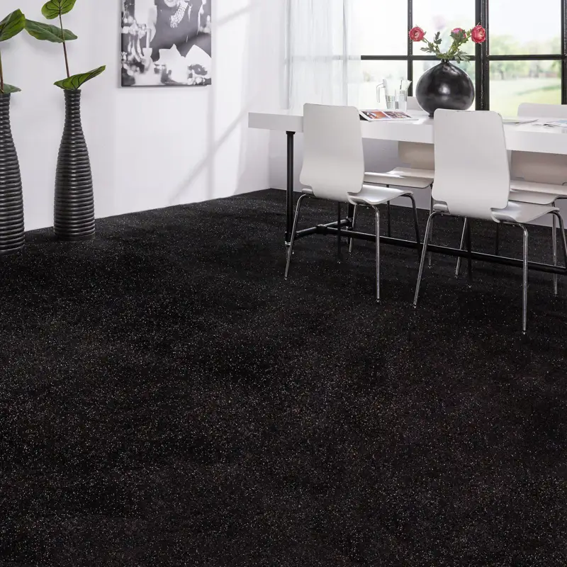 Plush black carpet collection for luxurious home styling