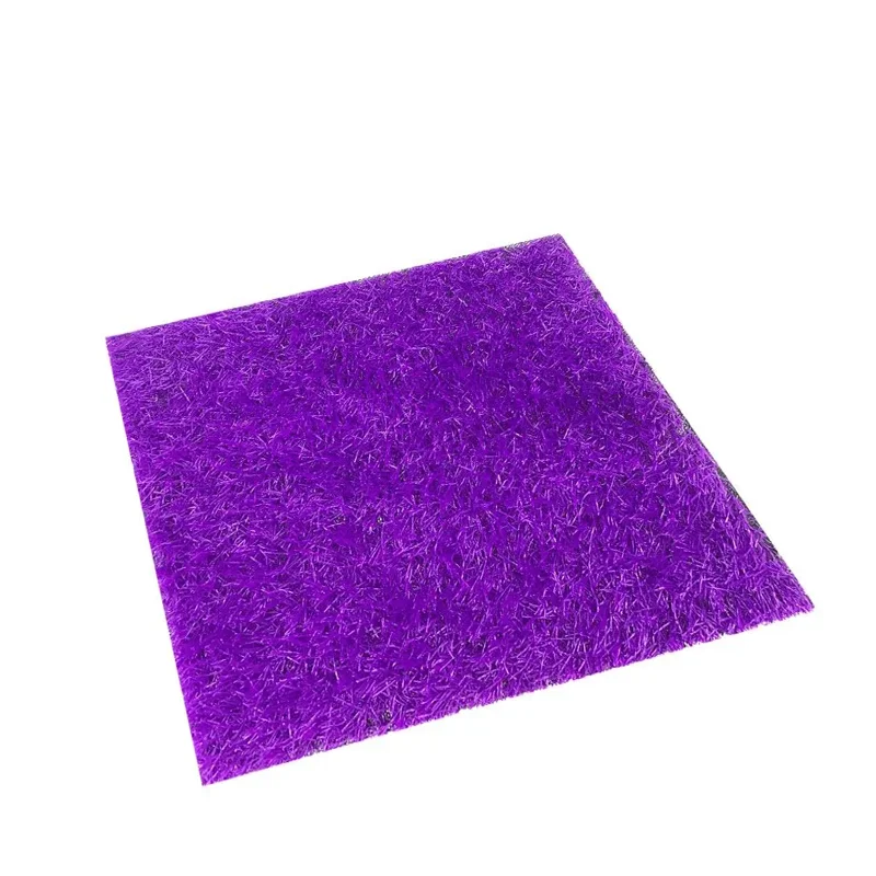 Purple artificial grass carpet suitable for playful design themes