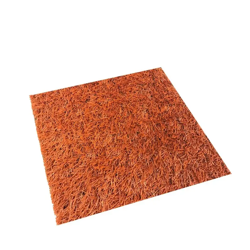 Red artificial grass carpet for eye-catching decorative applications