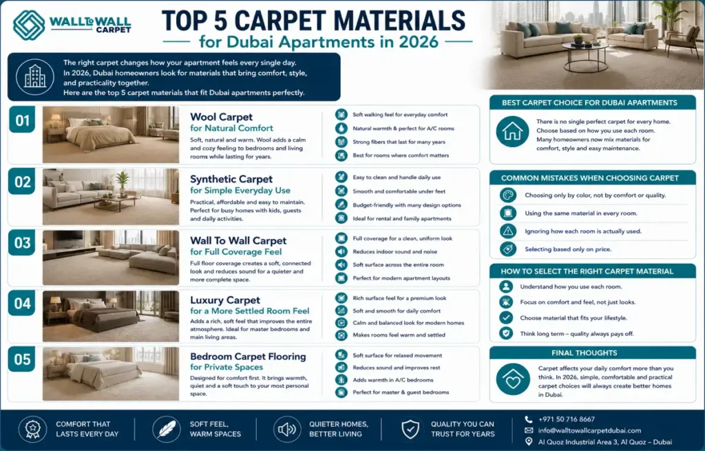 Top 5 Carpet Materials for Dubai