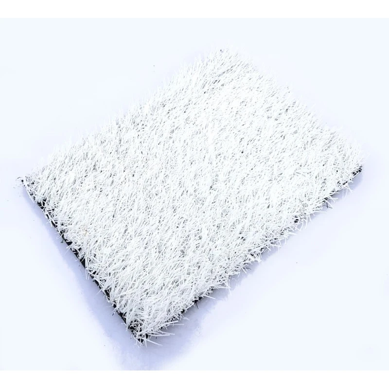White artificial grass carpet creating a clean contemporary look