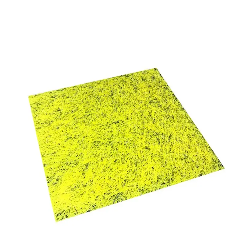 Yellow artificial grass carpet for vibrant landscape accents