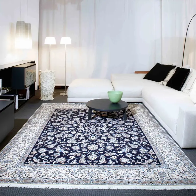 Luxury Persian Living Room Carpet Dubai sample in Blue shade