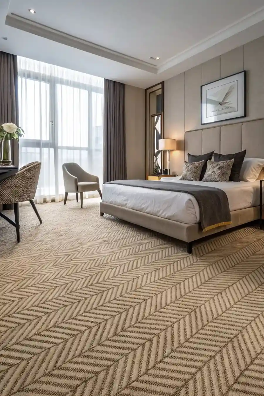 Patterned Guest Room Carpet in Dubai