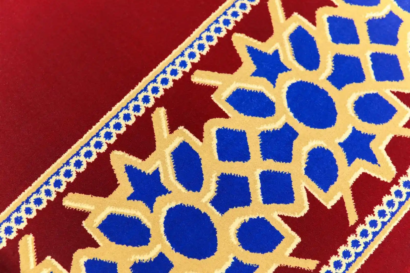 Deep Red Masjid Carpet - Image 4