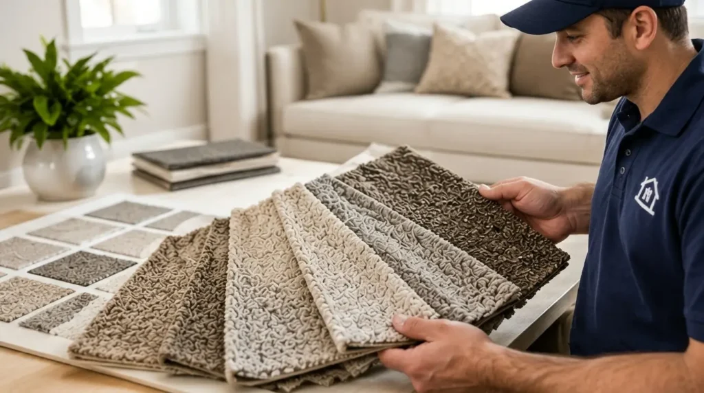 Selection for the home decor carpets sample
