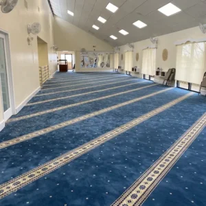 Silky Blue Border Masjid Carpet Dubai