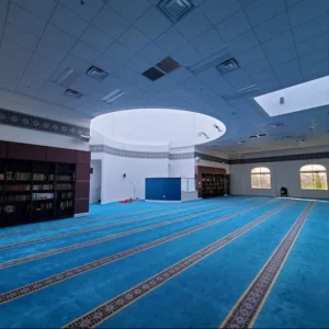 Turquise Blue Border Masjid Carpet Dubai